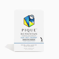 PIQUE RE Fountain packets ready to pour for calming hydration.