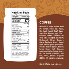 Pirq dairy-free protein scoop shows convenient, ready-to-make shakes.