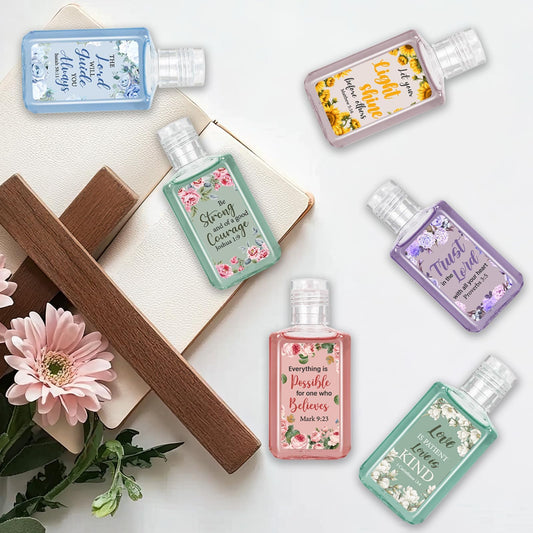 Piuaeue 50-piece Christian hand sanitizers collection ideal for events