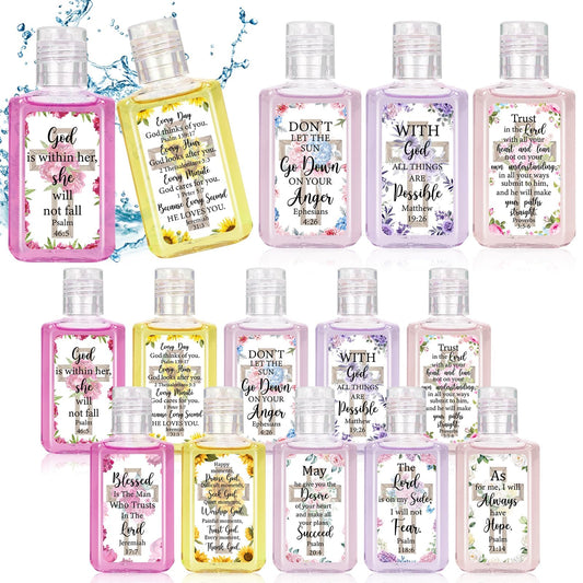 Piuaeue Bible floral design sanitizer for church favors and events
