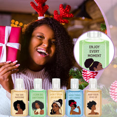Piuaeue Black Girl mini sanitizer design 06 – ideal party favors