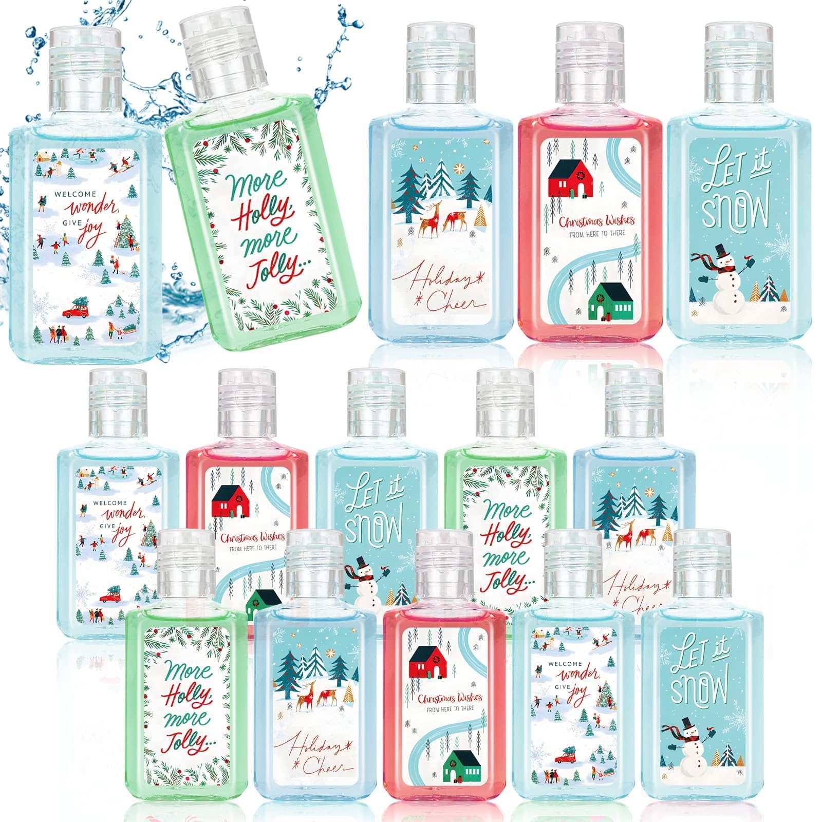 Piuaeue Christmas hand sanitizers with Bible verse bottles for gifts and celebrations.