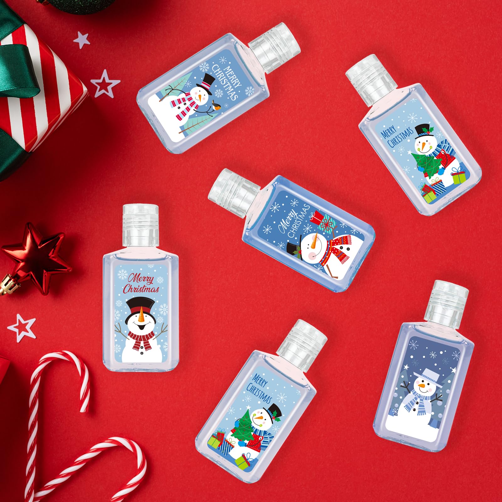 Piuaeue Christmas hand sanitizer set with multiple styles, ideal for gifting.