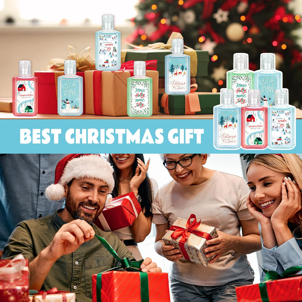 Colorful Christmas pattern bottles add festive charm to gatherings.