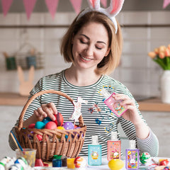 Piuaeue Easter mini hand sanitizer party gift pack, ideal for Easter celebrations.
