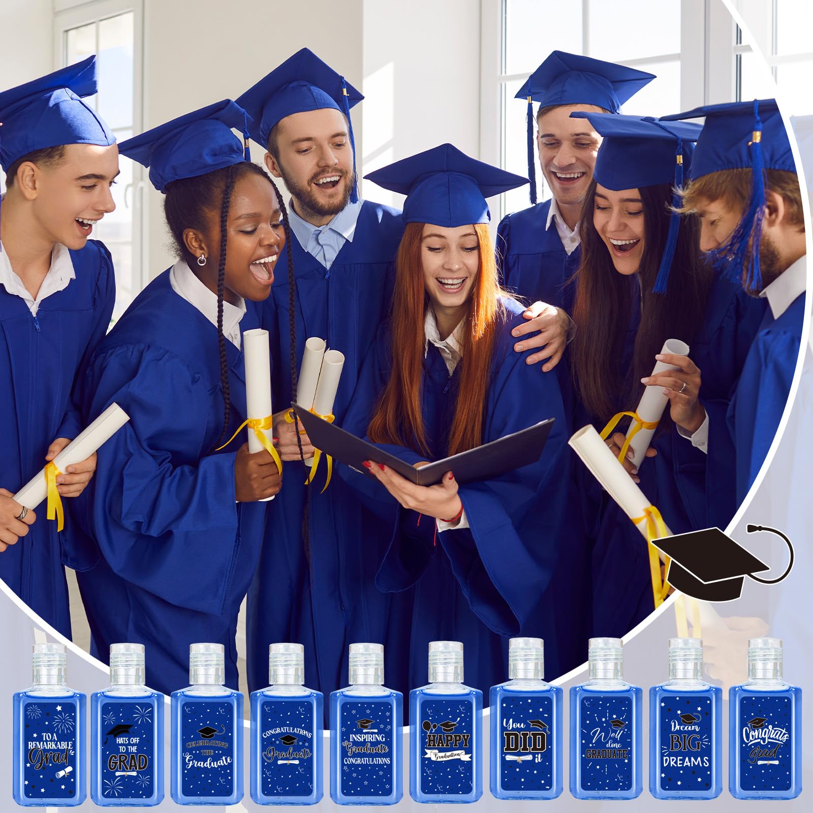 Piuaeue graduation mini hand sanitizer party favor keeps hands clean at events