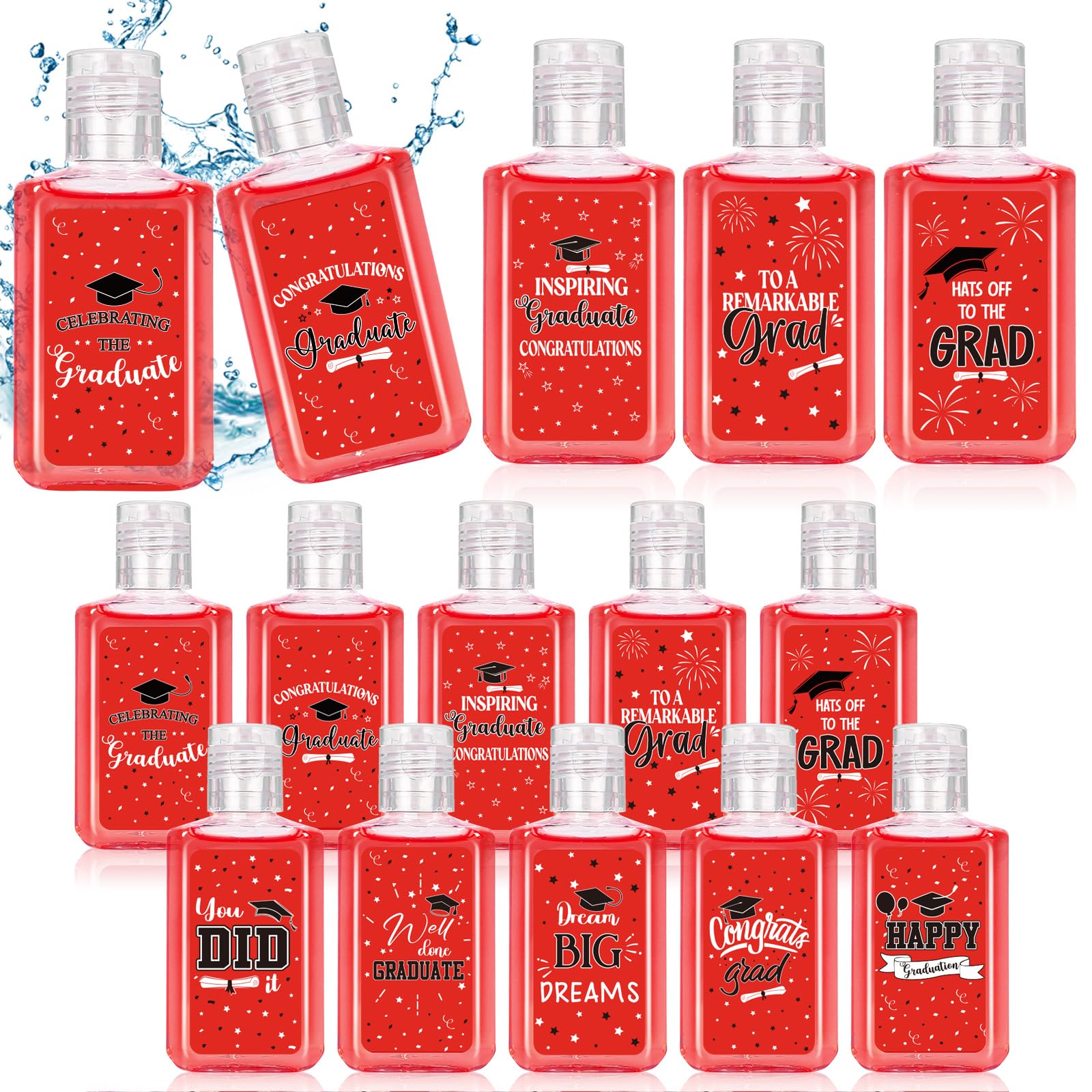 Piuaeue graduation mini hand sanitizer cap design for party favors