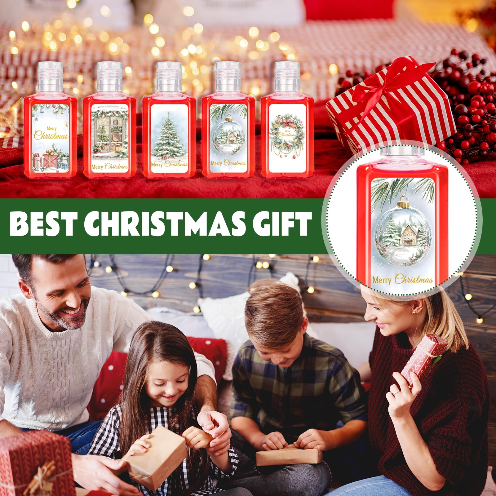 Piuaeue festive hand sanitizer liquid with vibrant colors and skin-friendly feel