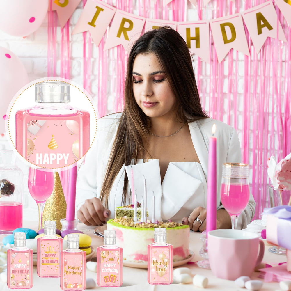 Piuaeue Happy Birthday compact sanitizer for gift bags and pockets