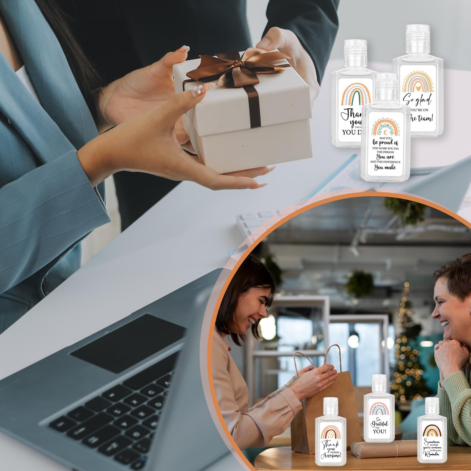 Piuaeue portable hand sanitizer on a desk for on the go use