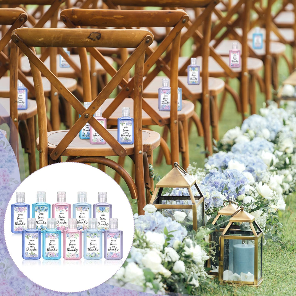 Piuaeue scented mini hand sanitizers with multiple fragrances for guests.
