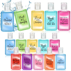 Piuaeue mini hand sanitizer bottle with a warm thank-you label, ideal for gifting.