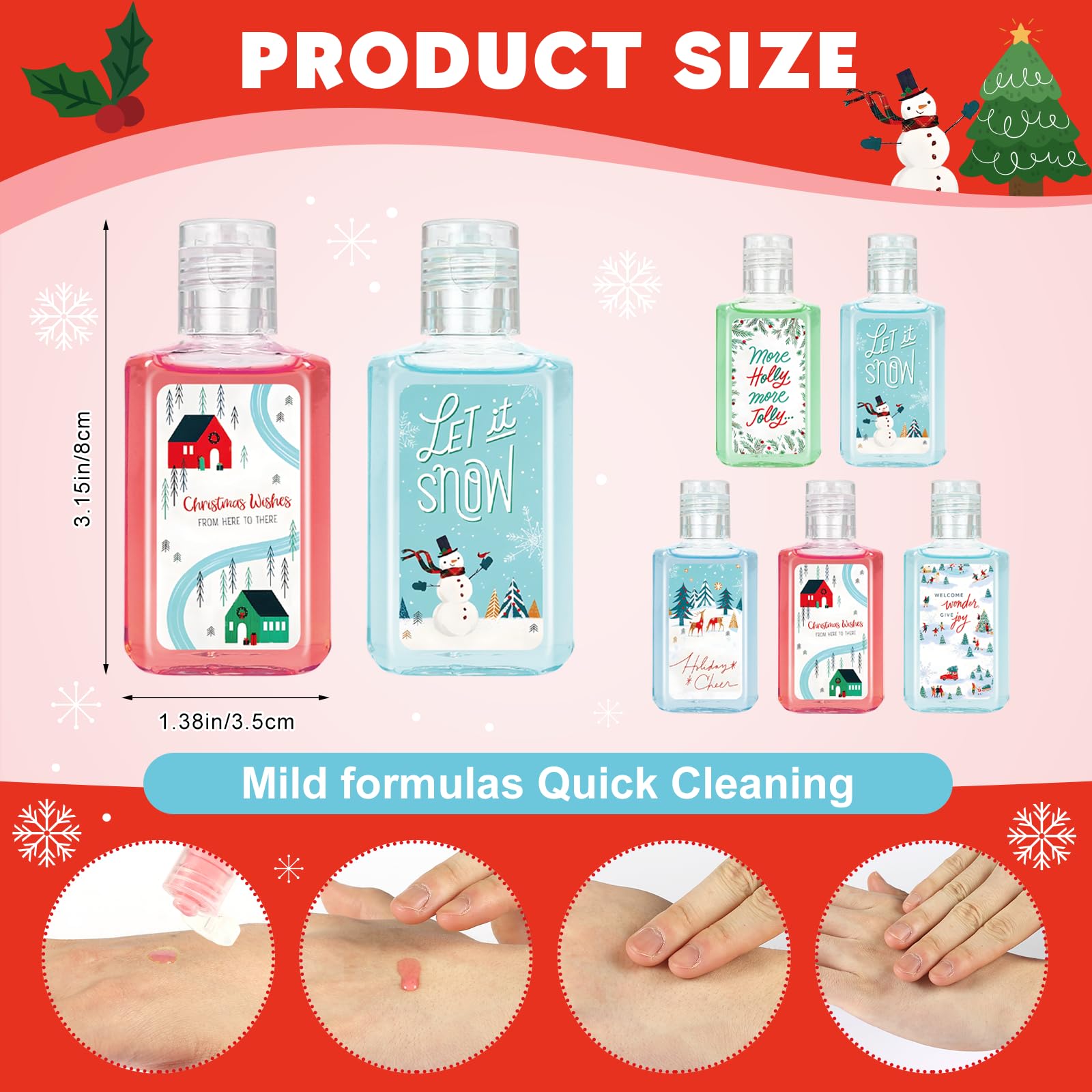 Travel-size Piuaeue hand sanitizers ideal for party favors at events.