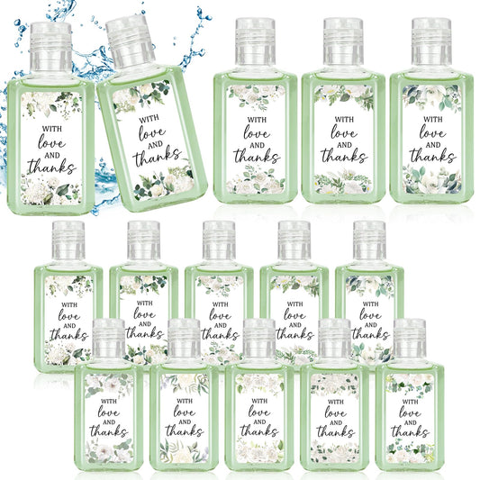 Piuaeue wedding flower hand sanitizer 1 oz bottle, ideal guest favors.
