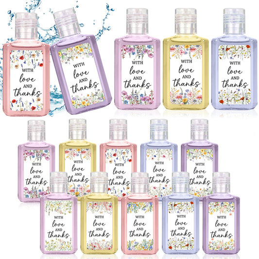 Piuaeue wild flower hand sanitizer bulk packs for weddings.