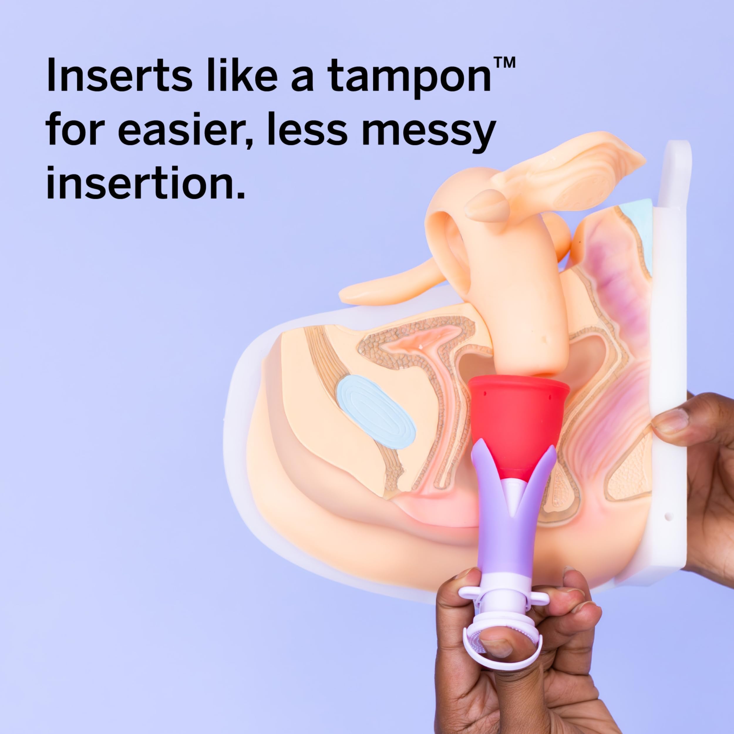 Pixie Cup two-cup bundle shows 4 and 6 tampon capacity.