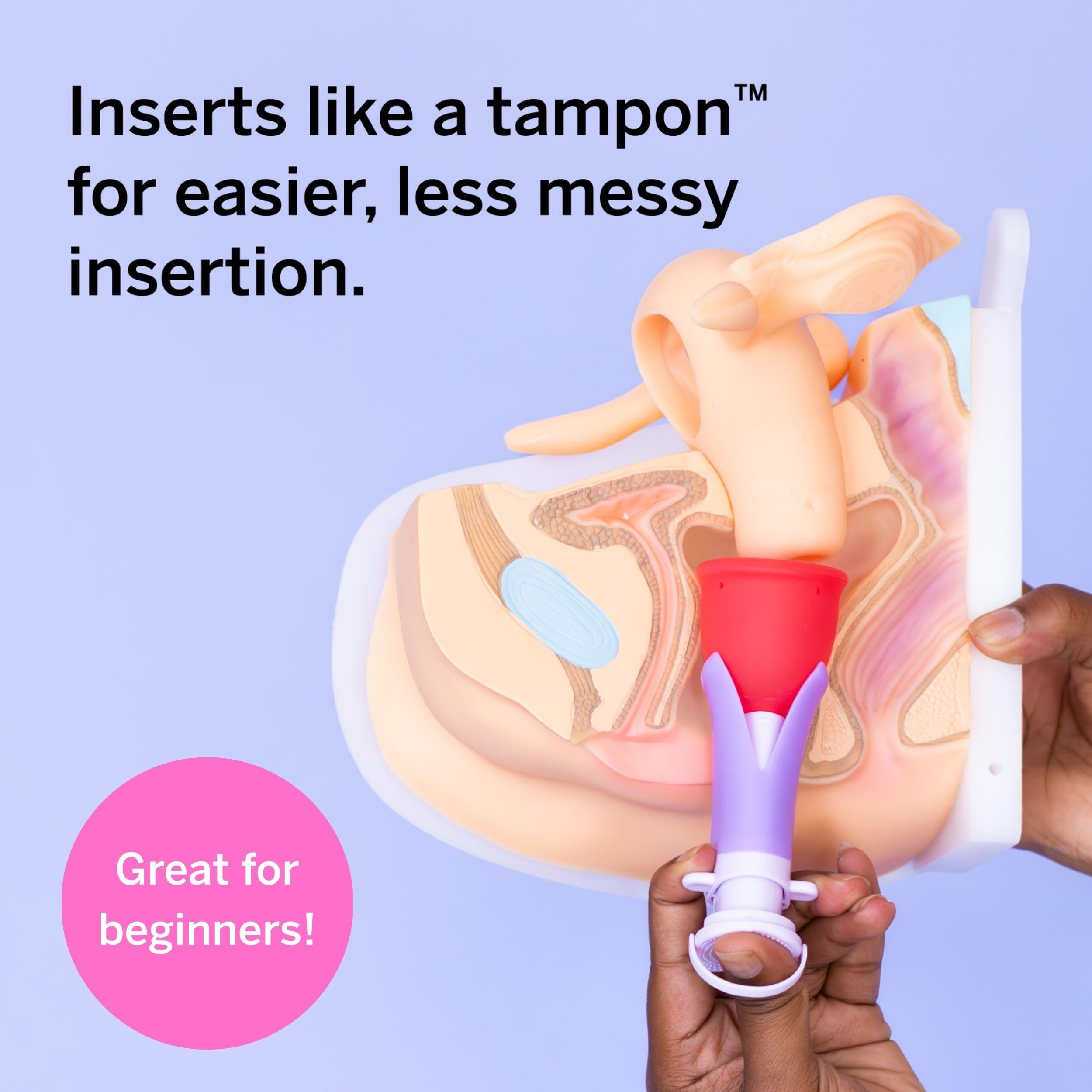 Pixie Cup lube bottle for smoother insertions and comfortable wear
