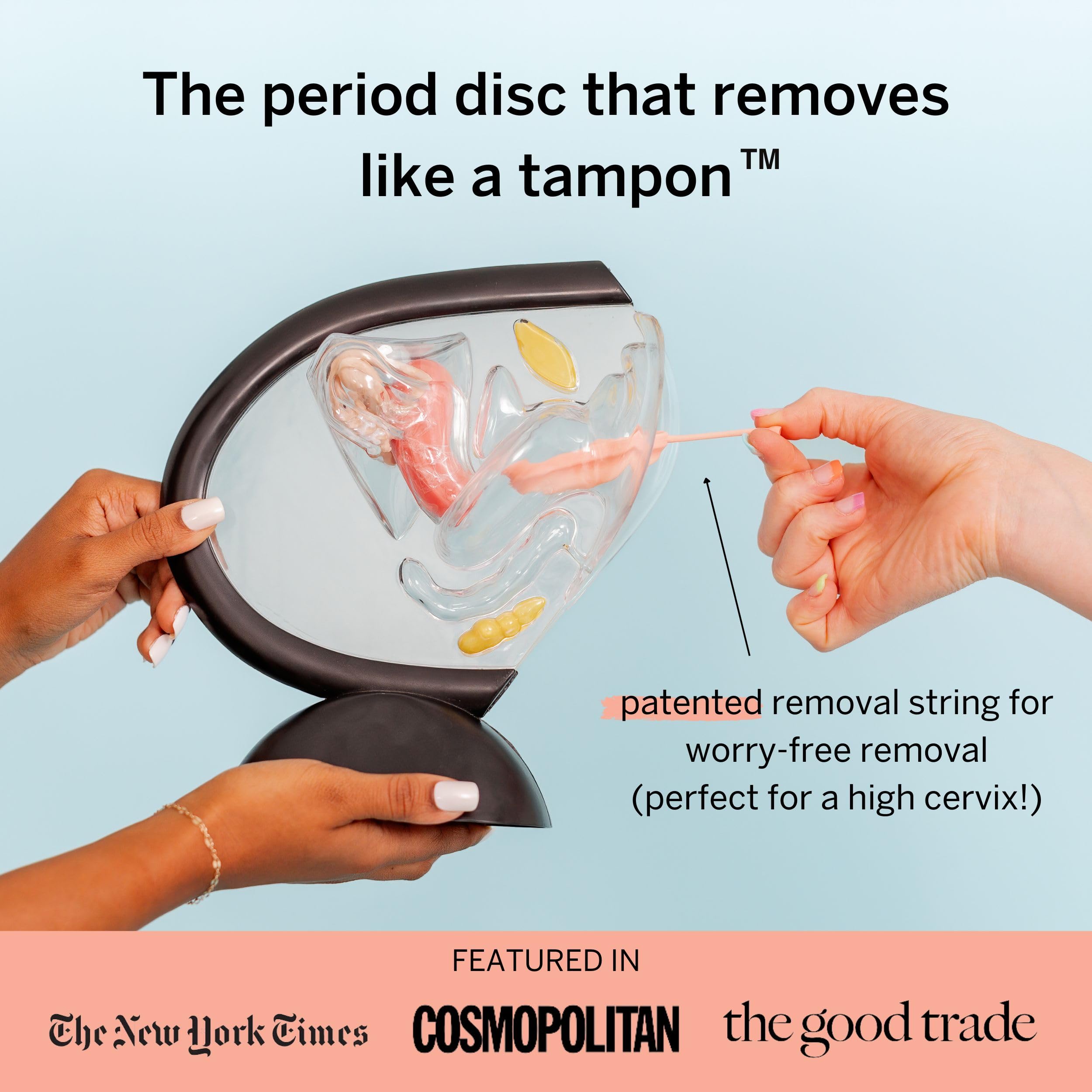 Pixie Cup Pixie Disc Applicator, smooth insertion for quick setup.