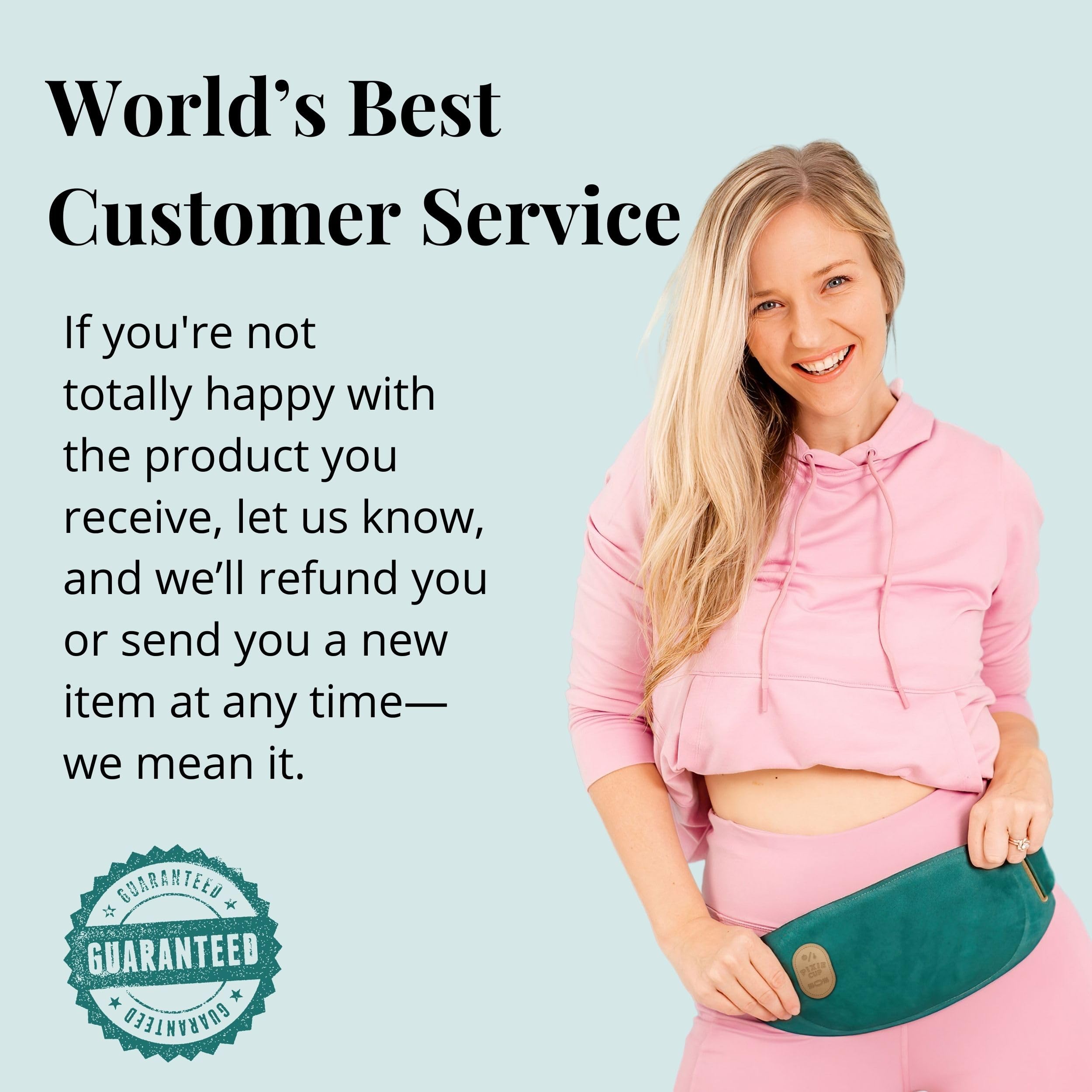 Pixie Cup satisfaction guarantee card included with your purchase