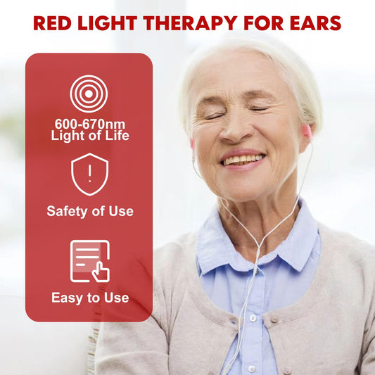 PJJKR red light therapy ears silicone ear tips for comfy fit