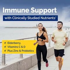 Planet 3 vitamin packs highlighting immune-support ingredients like vitamin D, C and zinc.