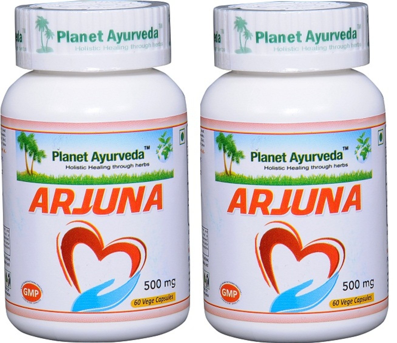 Planet Ayurveda Arjuna 500mg capsules bottle for daily wellness.
