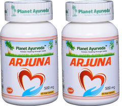 Planet Ayurveda Arjuna 500mg capsules bottle for daily wellness.
