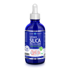 Planet Power SiPower Silica bottle in premium glass keeps the mint liquid fresh for daily intake.