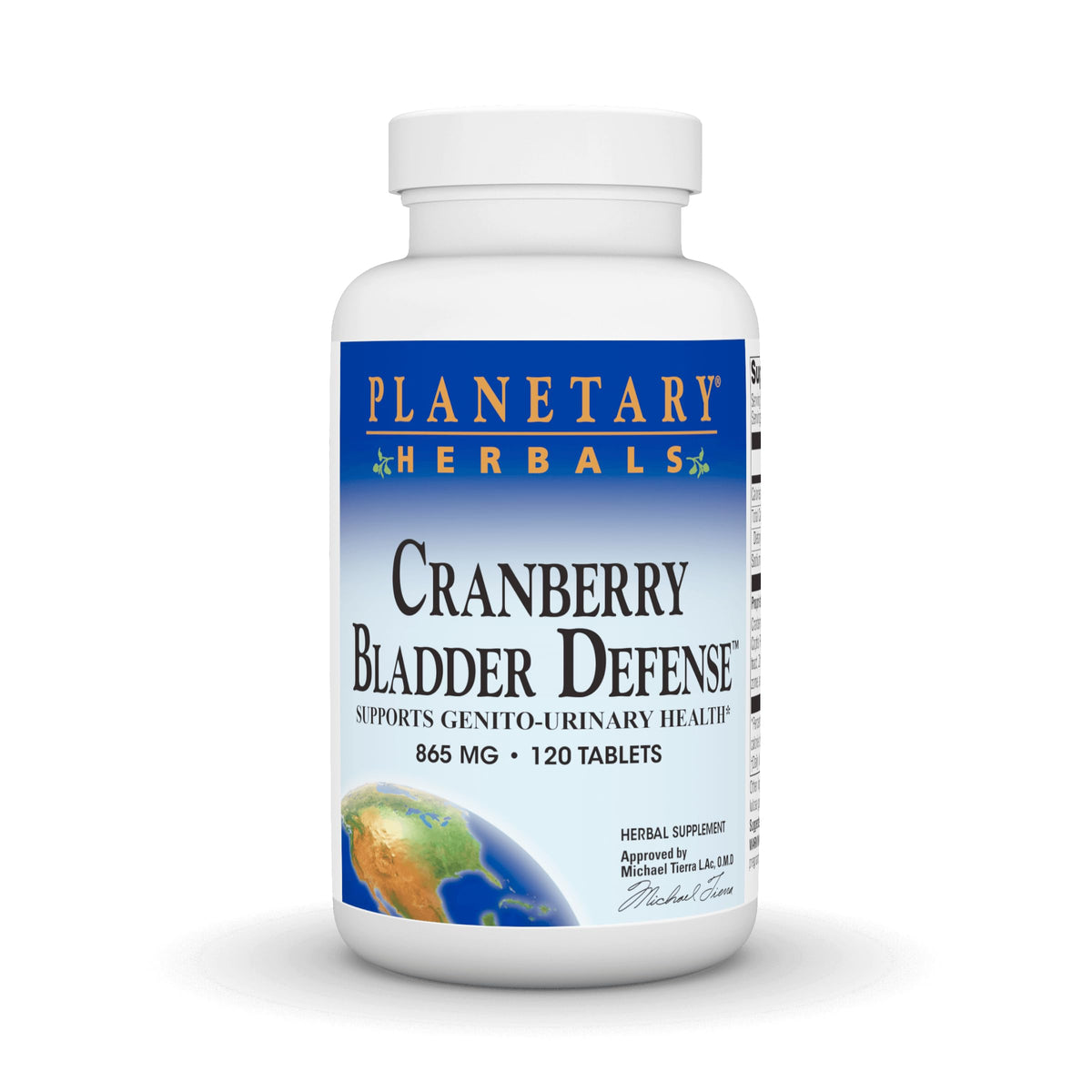 Planetary Herbals Cranberry Bladder Defense bottle front showing branding and genito-urinary support potential