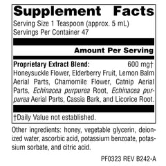 Well Child syrup being poured, easy dosing for children 1–5 years.