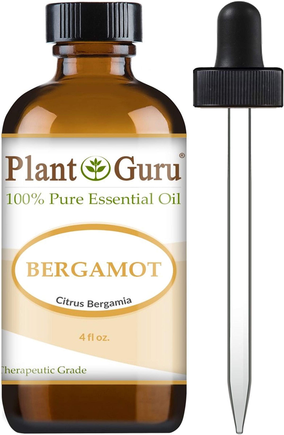 Plant Guru Bergamot essential oil 4 oz bottle for refreshing diffusion