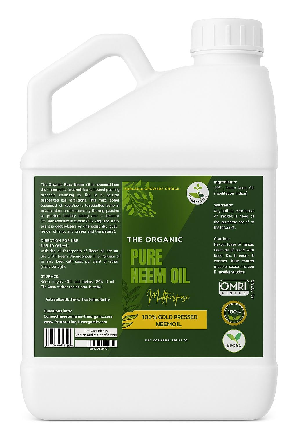 Plant Mama Neem Oil bottle pour for easy leaf application