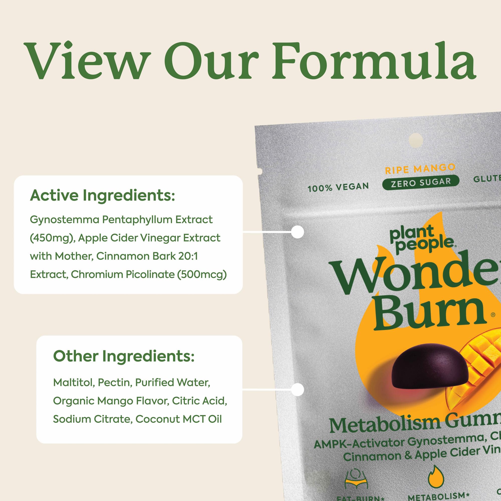 Plant People WonderBurn packaging detail highlights brand values