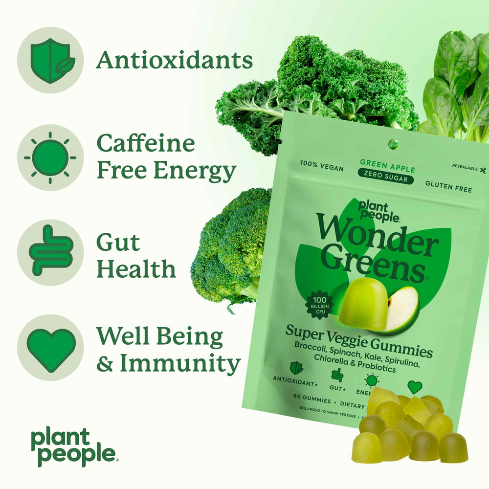 Plant People WonderGreens close-up shows natural color and texture for a snack-ready energy boost.