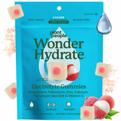 Plant People WonderHydrate bottle front for on-the-go hydration after workouts.