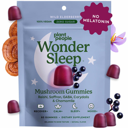 Plant People WonderSleep bottle front shows melatonin-free sleep support.