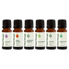 Plant Therapy Breathe Easy Lavender bottle with calming aroma for relaxation.