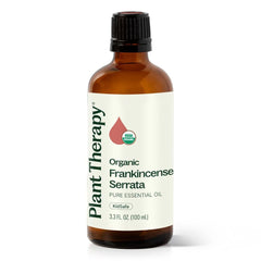 Plant Therapy Frankincense Serrata bottle for aromatherapy at home.