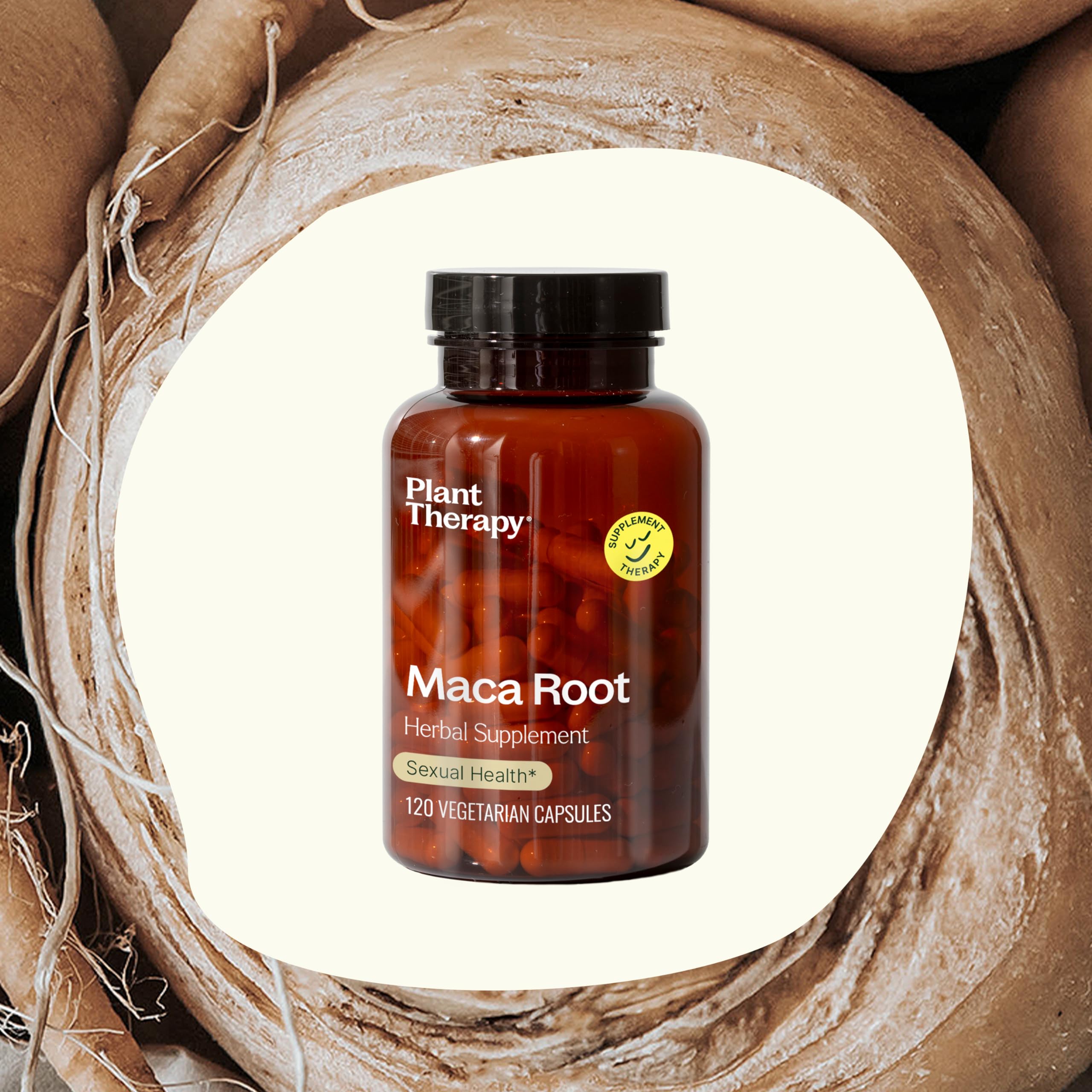 Travel pack of Plant Therapy maca capsules for on-the-go use.