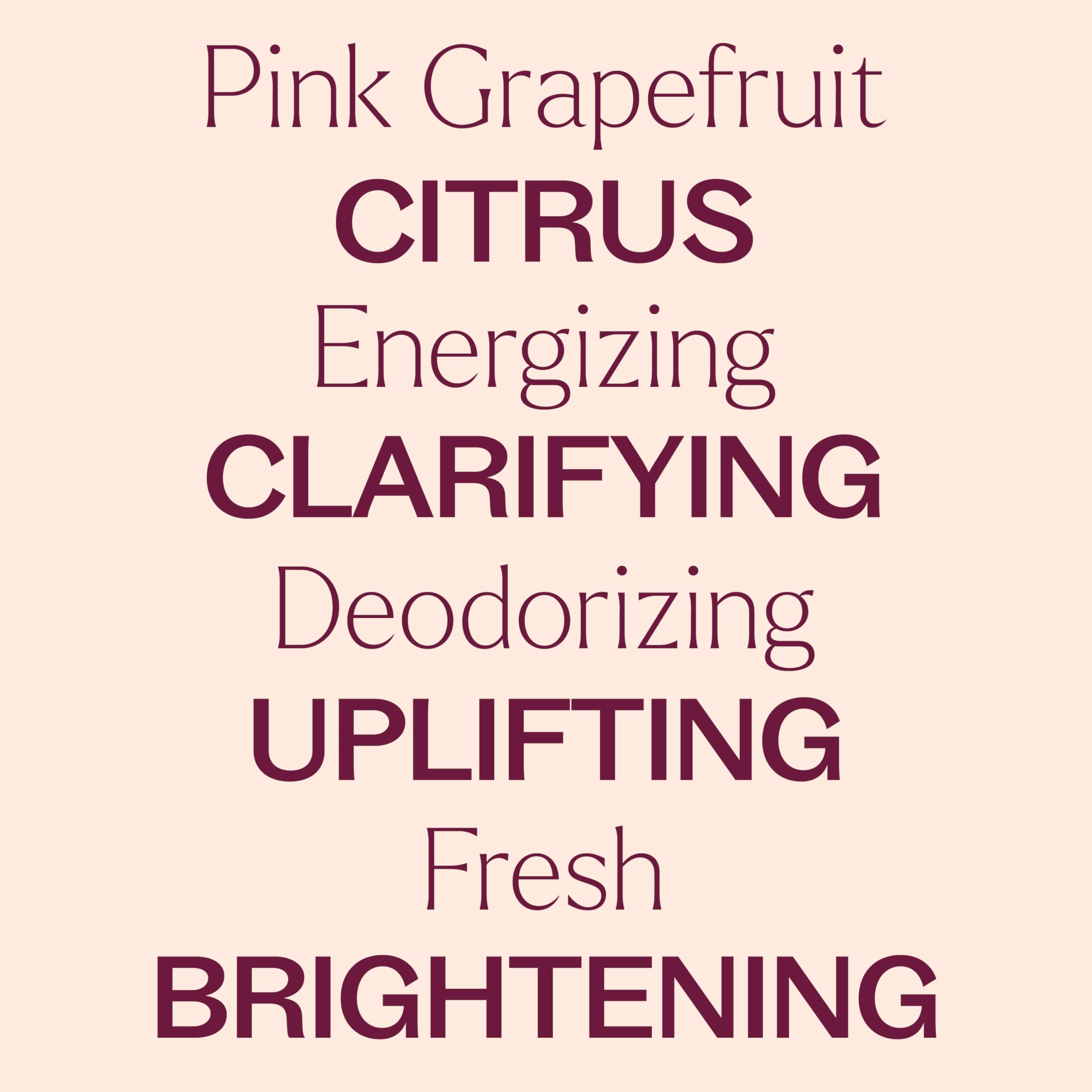 Plant Therapy Pink Grapefruit peel image highlighting cold-pressed origin and natural aroma.