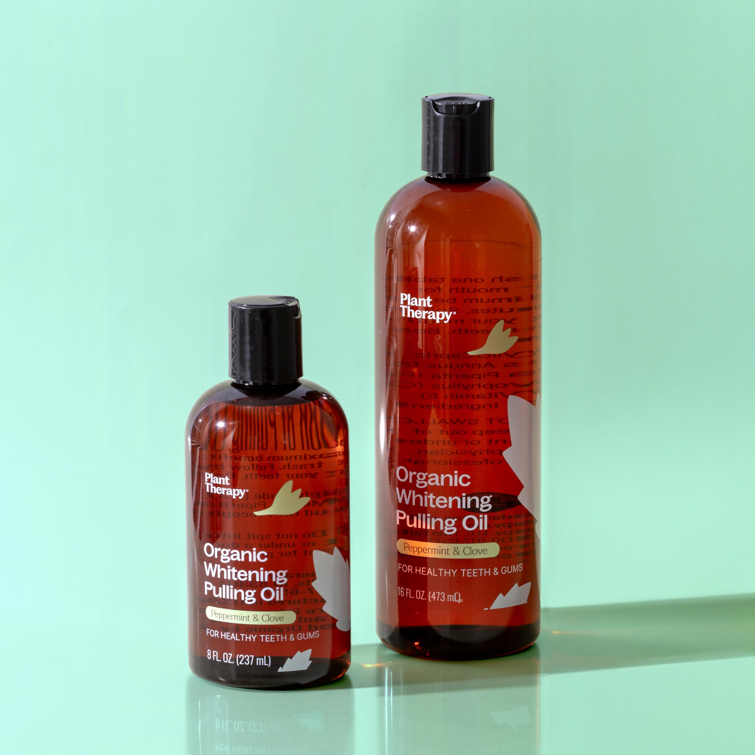Plant Therapy Organic Pulling Oil swirl motion suggests gentle usage and easy swishing routine.