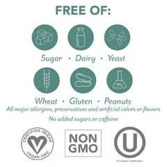 Product packaging and branding emphasizing clean vegan formula.