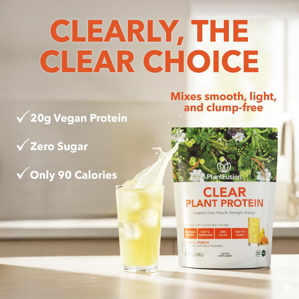 Clear Protein in a glass appears light and crisp.