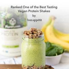 Glass of PlantFusion protein shake after a workout