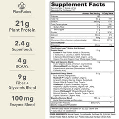 PlantFusion digestive enzymes label indicating gut-friendly digestion support