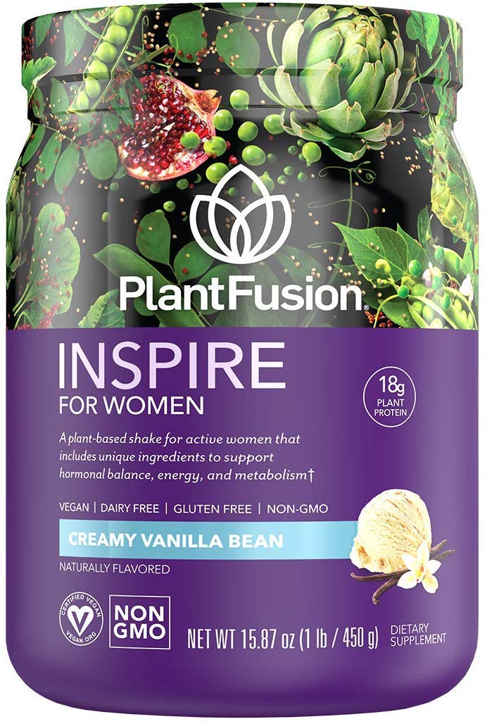 PlantFusion Inspire Women bottle for convenient daily protein boost.