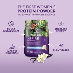 PlantFusion Inspire Women scoop with powder, perfect for quick mix-and-go.