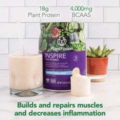 PlantFusion Inspire Women vanilla bean label showcases clean ingredients.