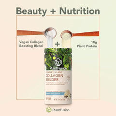 PlantFusion vegan collagen powder scoop for quick, convenient daily servings.