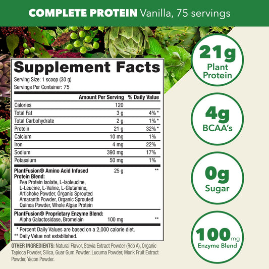 PlantFusion vegan protein with BCAAs and glutamine for recovery